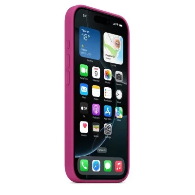 Cover Iphone 16 Pro Silicone Case With Magsafe Apple - Fuchsia